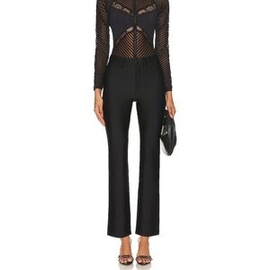 Good American Black Shine Compression Flare Pants – Size 6 NWT